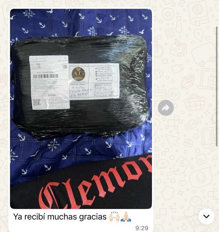 Confirmación de pedido por WhatsApp